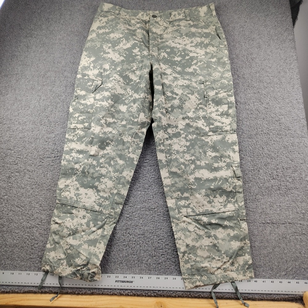 Military Cargo Pants 37x30 Men Large Regular ACU Digital Camo